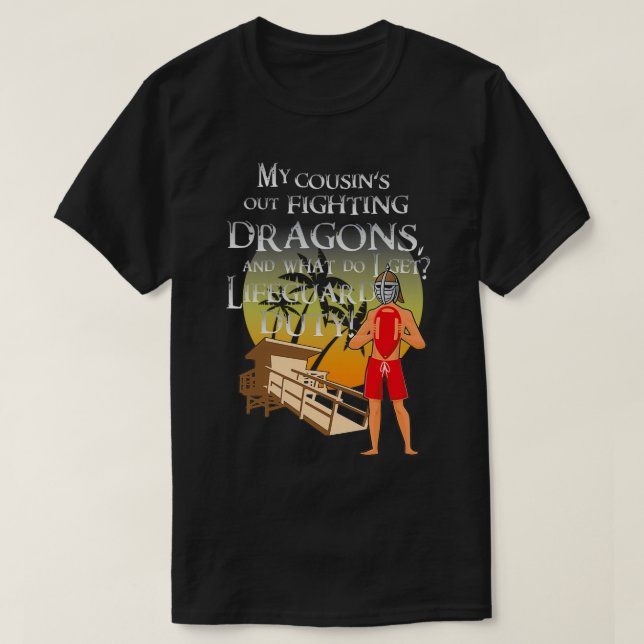 Skyrim Lifeguard Duty T Shirt (Design framsida)