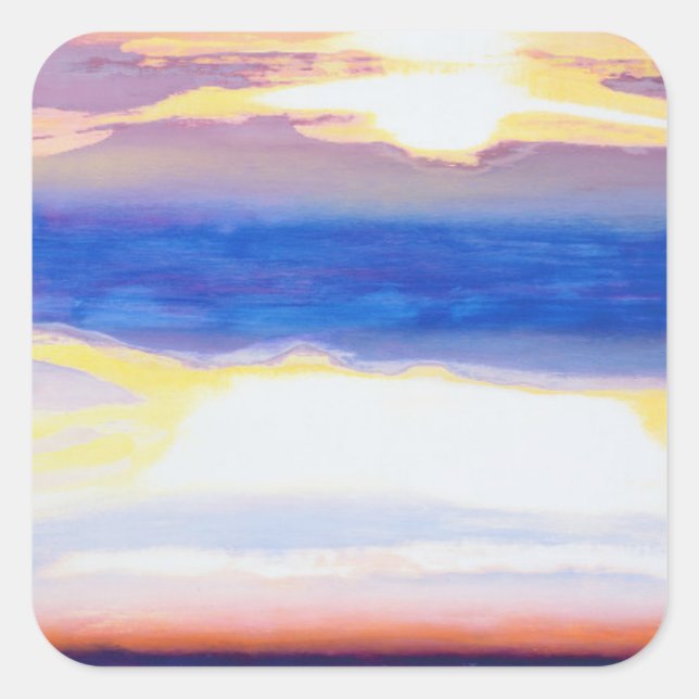 Skyscape Fyrkantigt Klistermärke (Framsida)