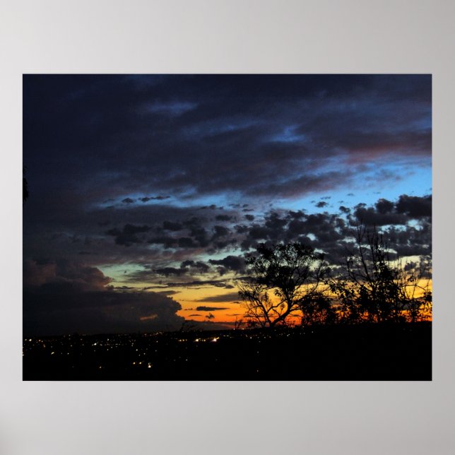 Skyscapes: Dusk Sunset Silhouette Poster (Framsidan)
