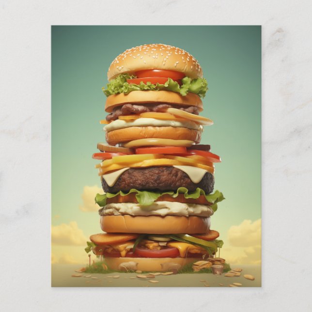 Skyscraper Burger Flygblad (Framsidan)