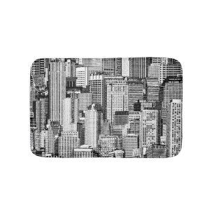 Skyscraper City Isometric Seamless Struktur Badrumsmatta
