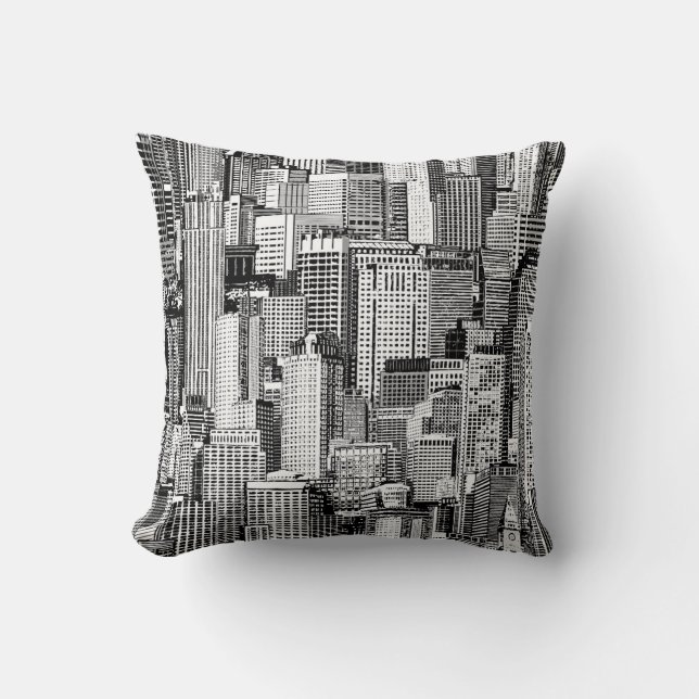 Skyscraper City Isometric Seamless Struktur Kudde (Framsida)