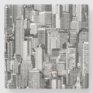Skyscraper City Isometric Seamless Struktur Stenunderlägg
