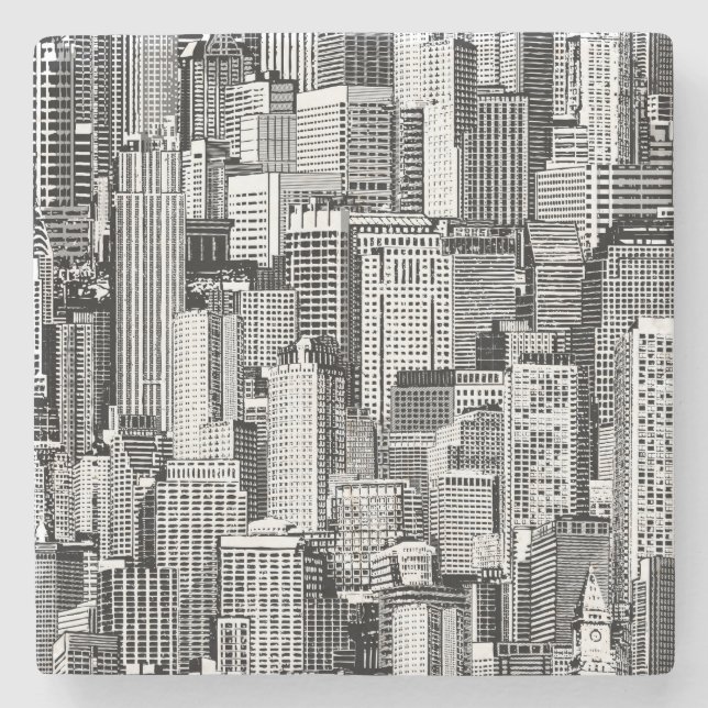 Skyscraper City Isometric Seamless Struktur Stenunderlägg (Framsidan)