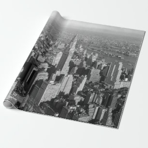 Skyscraper för vintageNew York City art déco Presentpapper