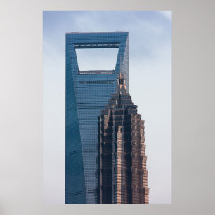 Skyscraper i den Shanghai chinan Poster