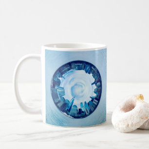 skyscraper i rund kaffekvarm kaffemugg