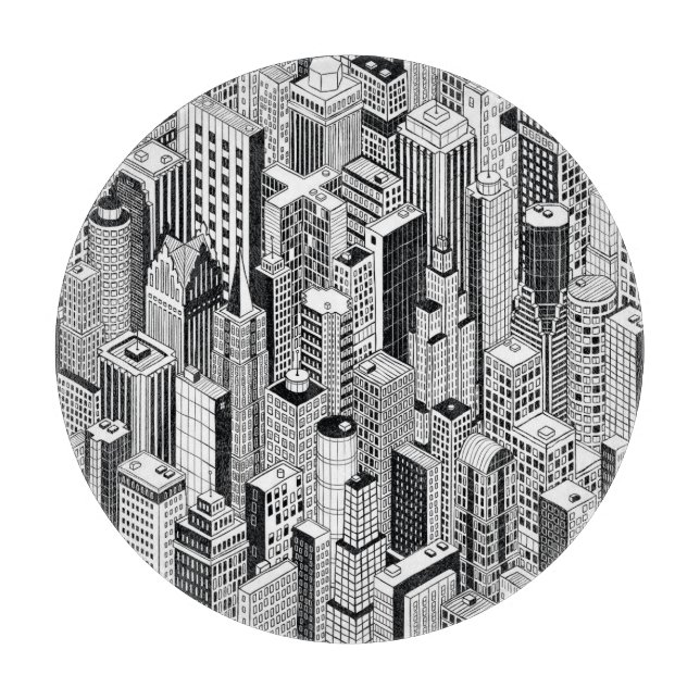 Skyscraper illustration av stad, isometrisk sömlös (Framsidan)