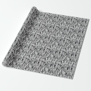 Skyscraper illustration av stad, isometrisk sömlös presentpapper