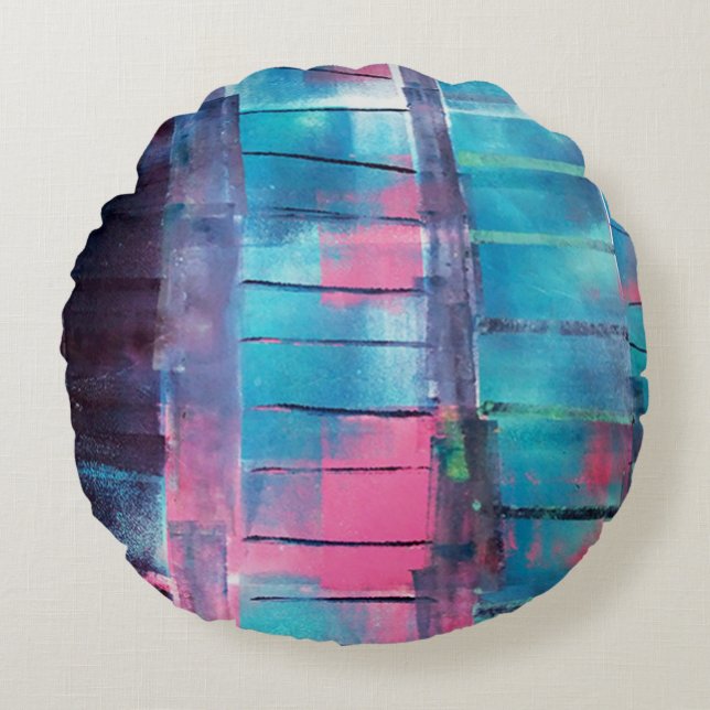 Skyscraper Rund Kudde (Framsidan)