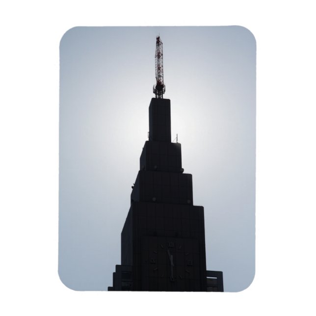 Skyscraper silhouette Shinjuku, Tokyo, Japan Magnet (Vertikal)