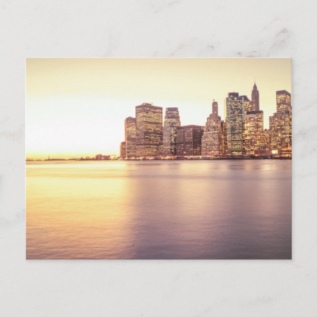 Skyscraper Skyline - New York City Sunset Vykort (Framsida)