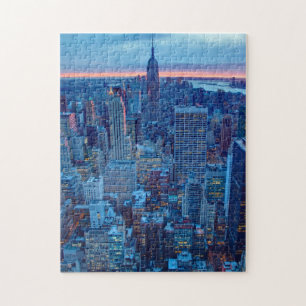 Skyscraperna av Manhattan tändas Pussel