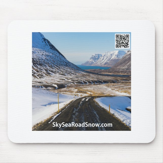 SkySeaRoadSnow - Mouse Pad Musmatta (Framsidan)