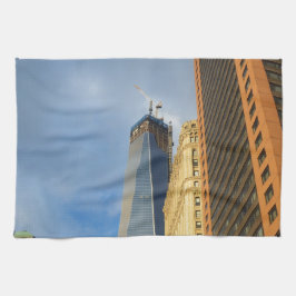 Skyskrapa Reflektioner av New York Kökshandduk