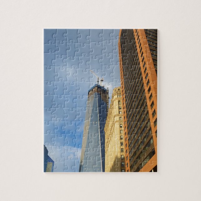 Skyskrapa Reflektioner av New York Pussel (Vertikal)