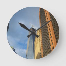 Skyskrapa Reflektioner av New York Rund Klocka