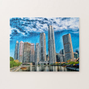 Skyskrapor Singapore Skyline . Pussel