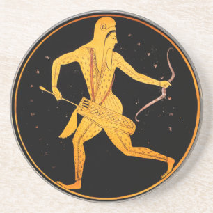 SKYTHIAN ARCHER Tondo Greece Attic Red Figur Underlägg