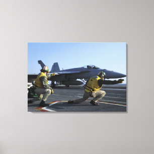 Skyttar ombord USSEN George HW Bush Canvastryck
