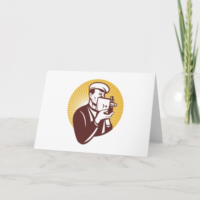 Skytte för Cameramanvintagevideokamera Kort (Framsida)