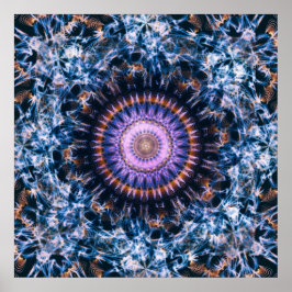Skytten A Lysande Abstrakt Rymdkonst Mandala Poster