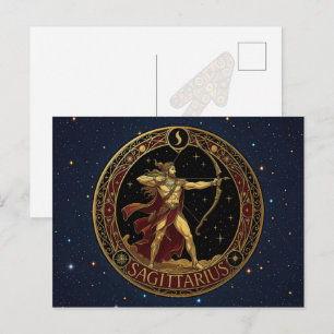 Skytten Bågskytt Zodiakssymbol för honom Vykort