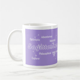 Skytten Lila Akvarell Astrologi Stjärntecken Kaffemugg