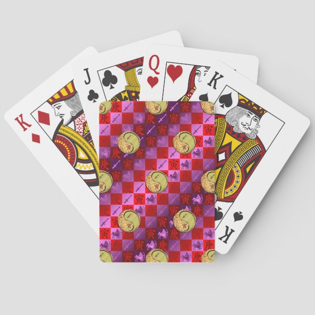 Skytten & Metalliska Tigern Casinokort (Baksidan)