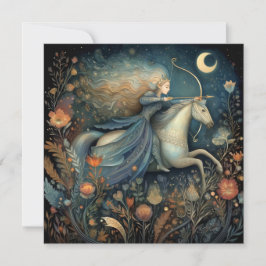 Skytten Zodiac Astrologi Celestial Födelsedag Kort