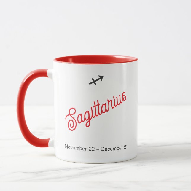 Skytten Zodiacmugg – Astrologi Kaffe kopp (Vänster)