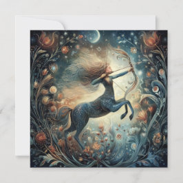 Skytten Zodiak Astrologi Mystisk Födelsedag Kort