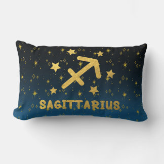 Skytten Zodiak Blå och Guld Lumbalpåse Lumbarkudde