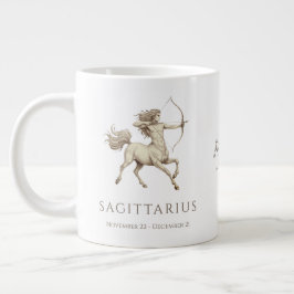 Skytten Zodiak Personligt Namn & Födelsedatum Jumbo Mugg