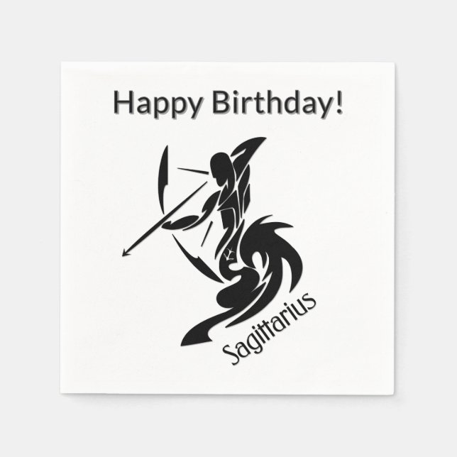 Skytten Zodiak-symbol och tecken Pappersservett (Framsidan)