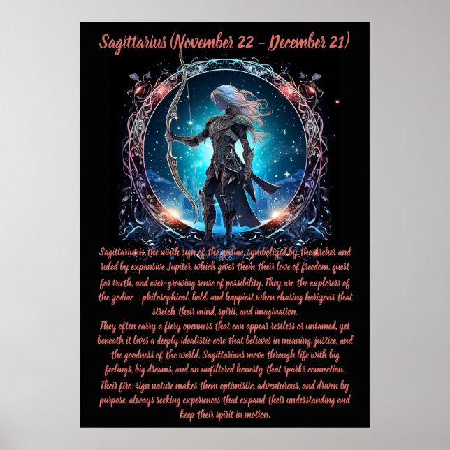 Skytten Zodiakalkonst Poster (Framsidan)