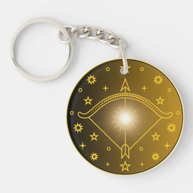 Skytten Zodiakemblem Minimalt Celest Symbol (Framsidan)