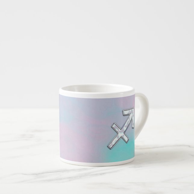 Skytten Zodiakssymbol Pärlemor Stil Espressomugg (Framsida höger)