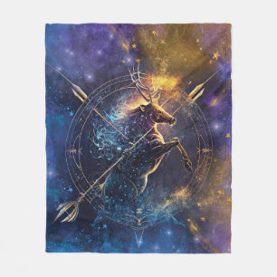 Skytten Zodiakstecken Vattenfärg Design Fleecefilt