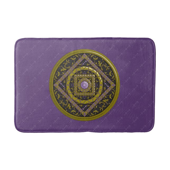 Skyttens mandala badmatta badrumsmatta (Framsidan)