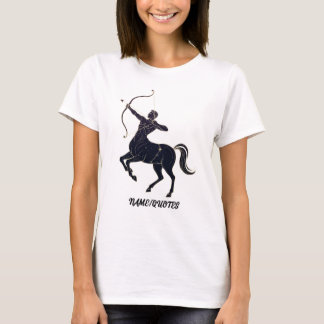 Skyttens stjärnbild Linje Konst – Kosmisk Zodiak T Shirt