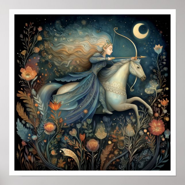 Skyttens stjärntecken Astrologi Celestial Poster (Framsidan)
