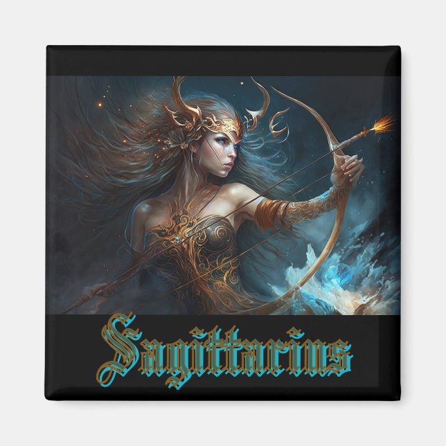 Skyttens stjärntecken magnet (Framsidan)