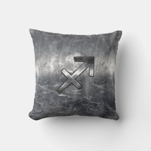 Skyttens Symbol Grunge Distressed Stålstil Kudde