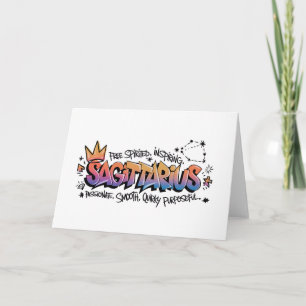 Skyttens Zodiak Graffiti Kort