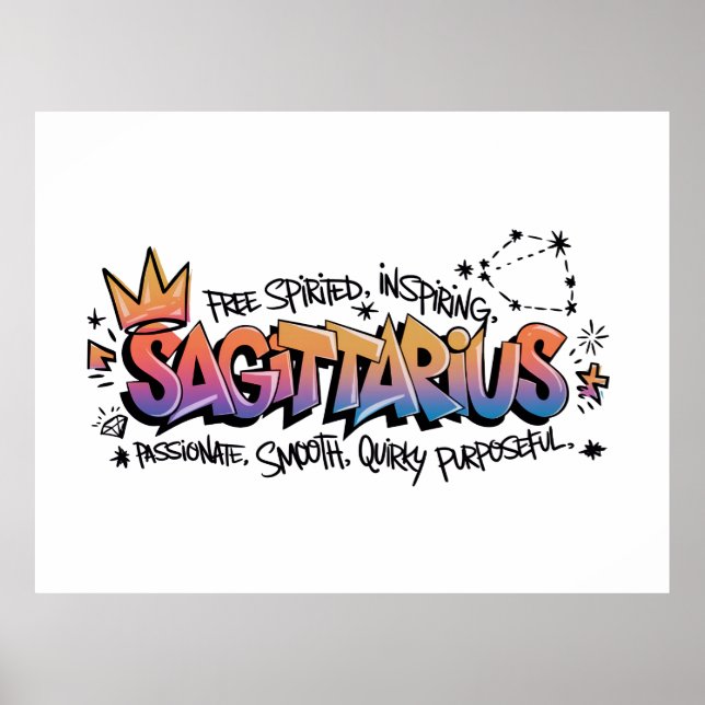 Skyttens Zodiak Graffiti Poster (Framsidan)