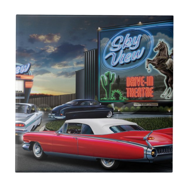 Skyview drev in kakelplatta (Framsidan)