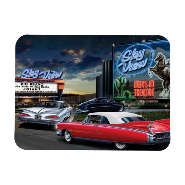 Skyview Drive In Magnet (Horisontell)