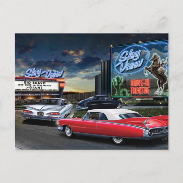 Skyview Drive In Vykort (Framsida)