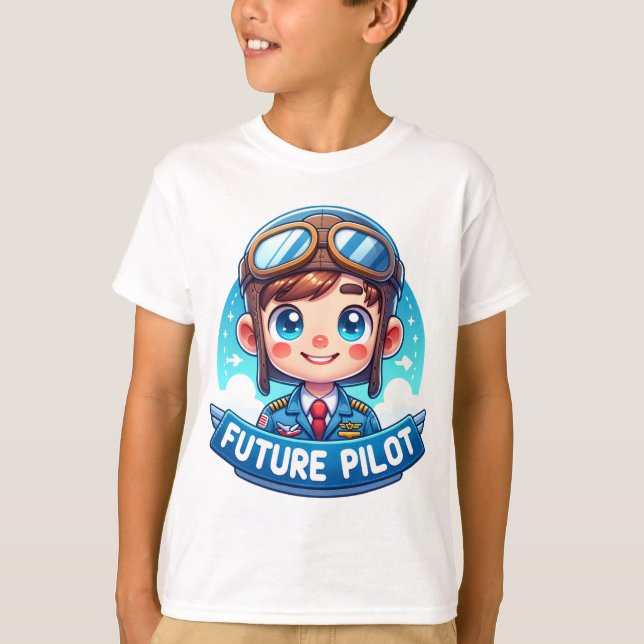 Skyward Dreams: Future Pilot T Shirt (Framsida)